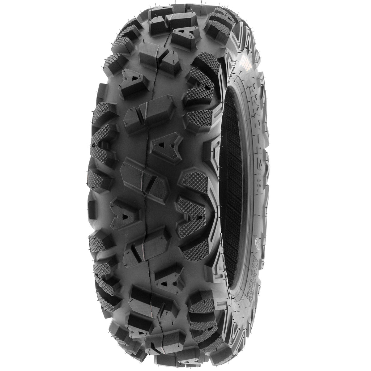 Set of 4 SunF Power.I ATV UTV all-terrain Tires 25x8-12 Front & 25x10-12 Rear, 6 PR, Tubeless A033