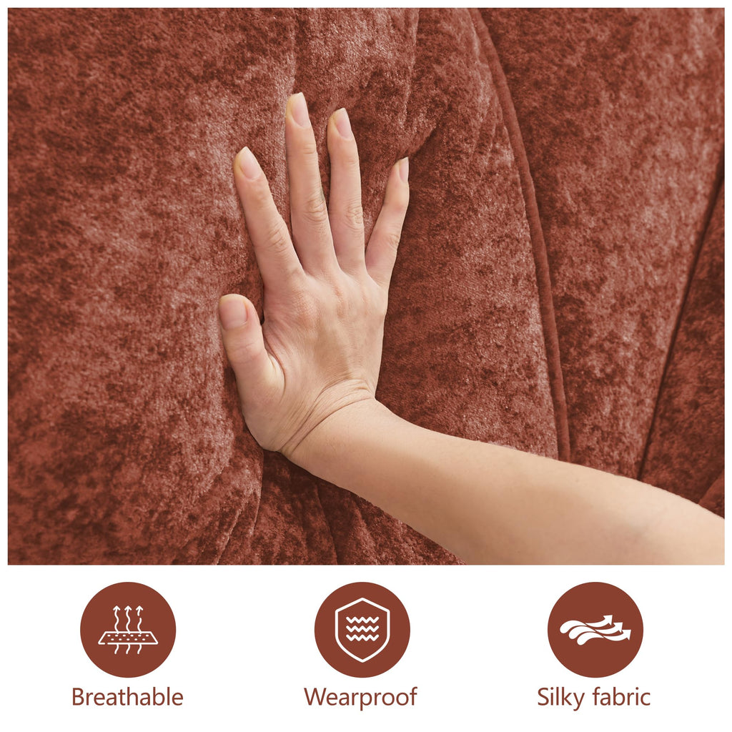 80" Sectional Modular Cloud Couch, Boneless Couch, Loveseat Red