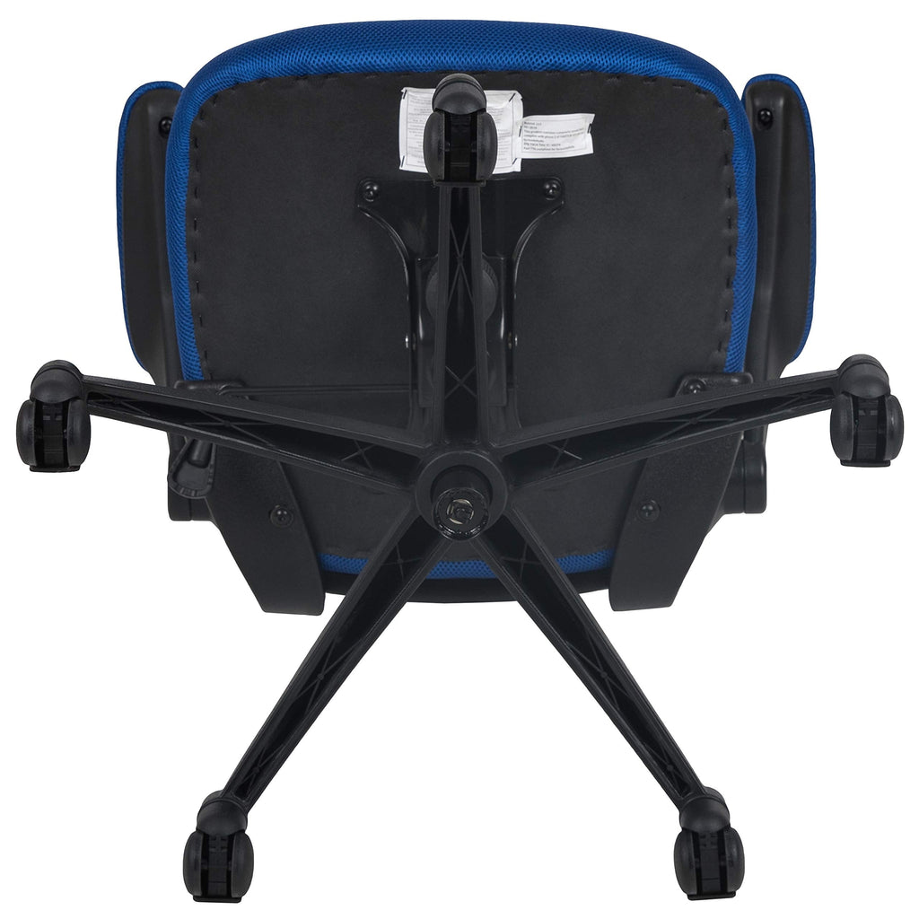 Flash Furniture Set of 4 Mid-Back Swivel Ergonomic Task Office Chairs with Flip-Up Arms, Black Mesh