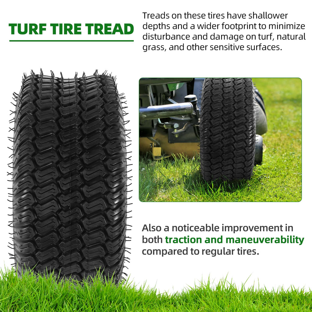 AR-PRO (2 Pack) 20x8.00-8 Lawn Mower Turf Tires, Tubeless, No Rims