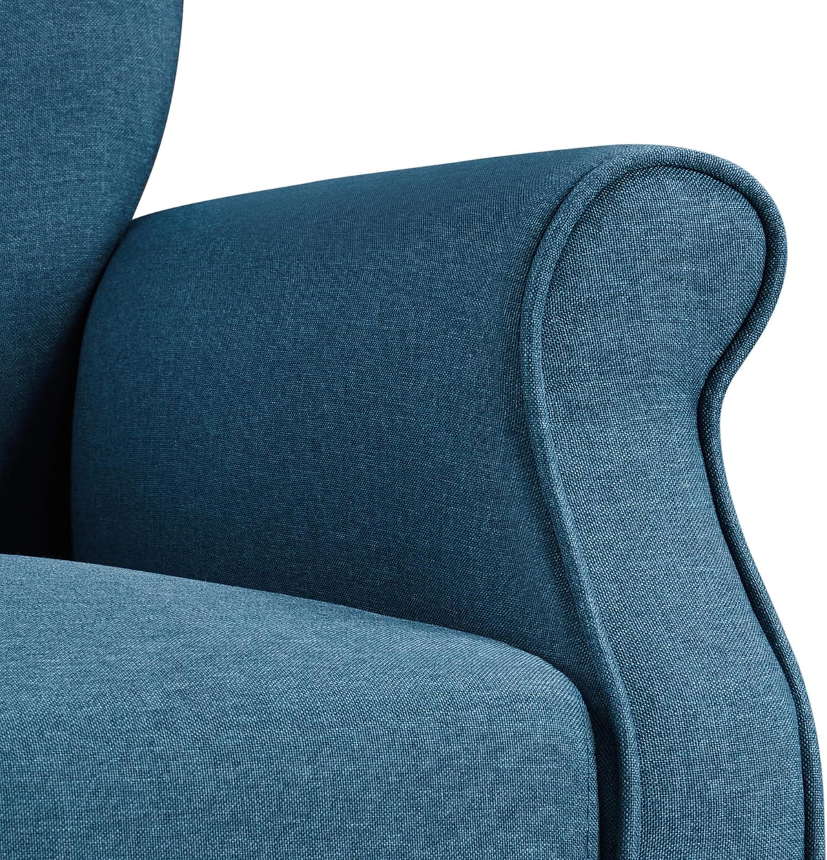 Yaheetech High Back Accent Chair Set of 2 with Rolled Arms, Navy Blue