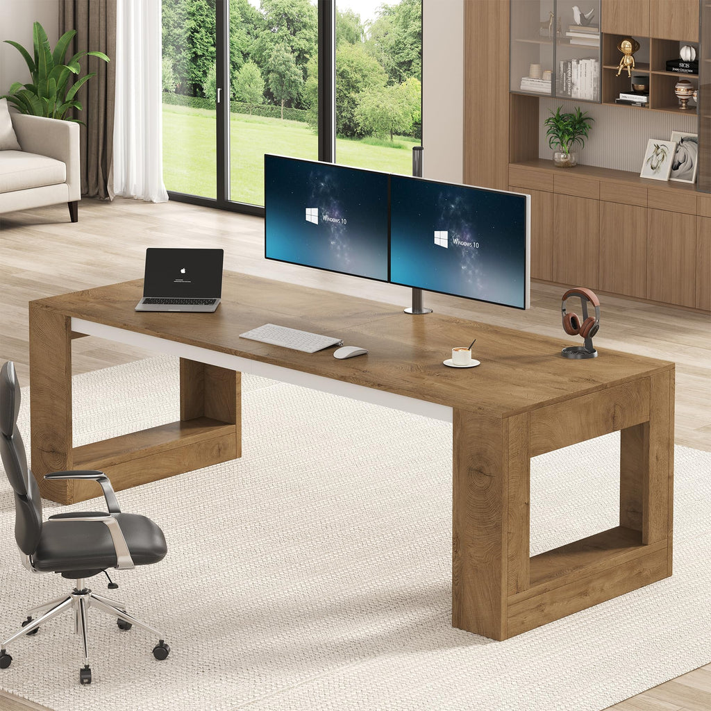 63 inch Rectangular Executive Desk with Spacious Desktop