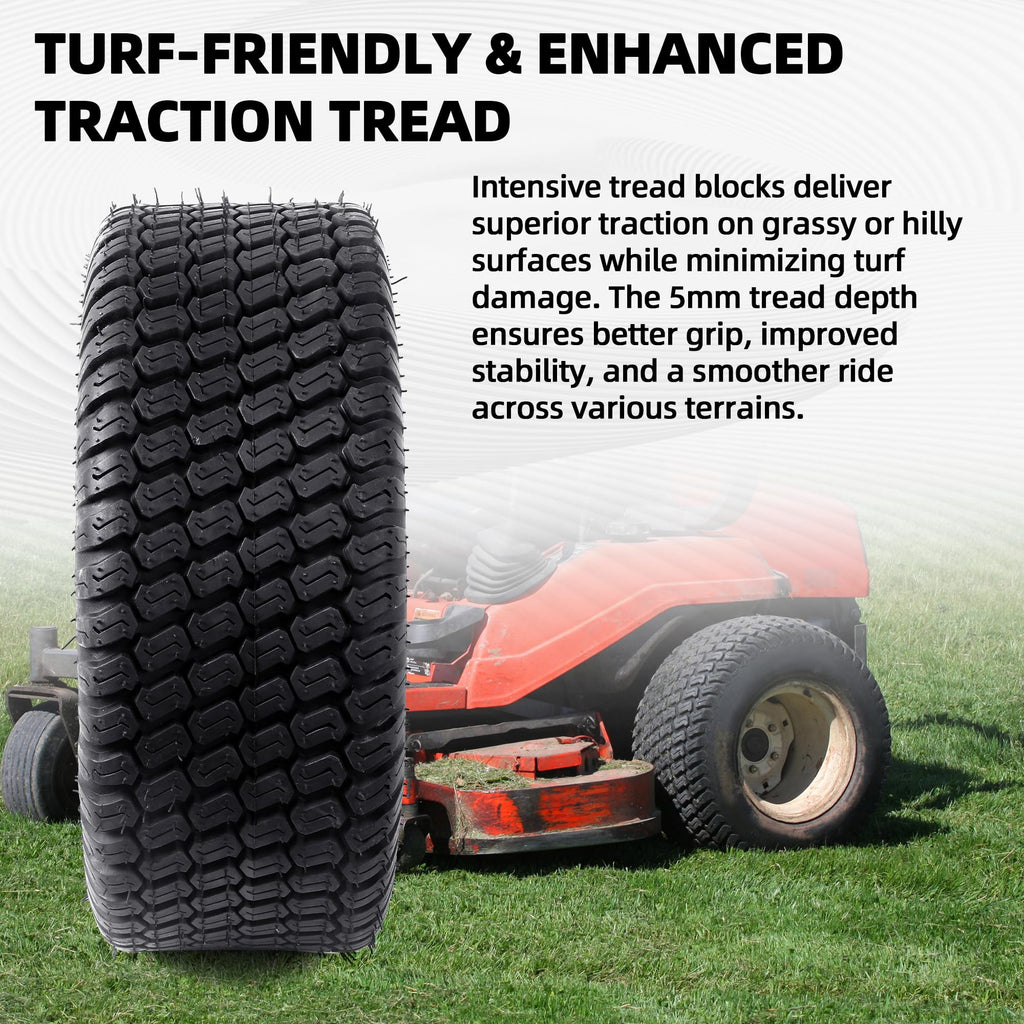 AR-PRO (2 Pack) 20x8.00-8 Lawn Mower Turf Tires, Tubeless, No Rims