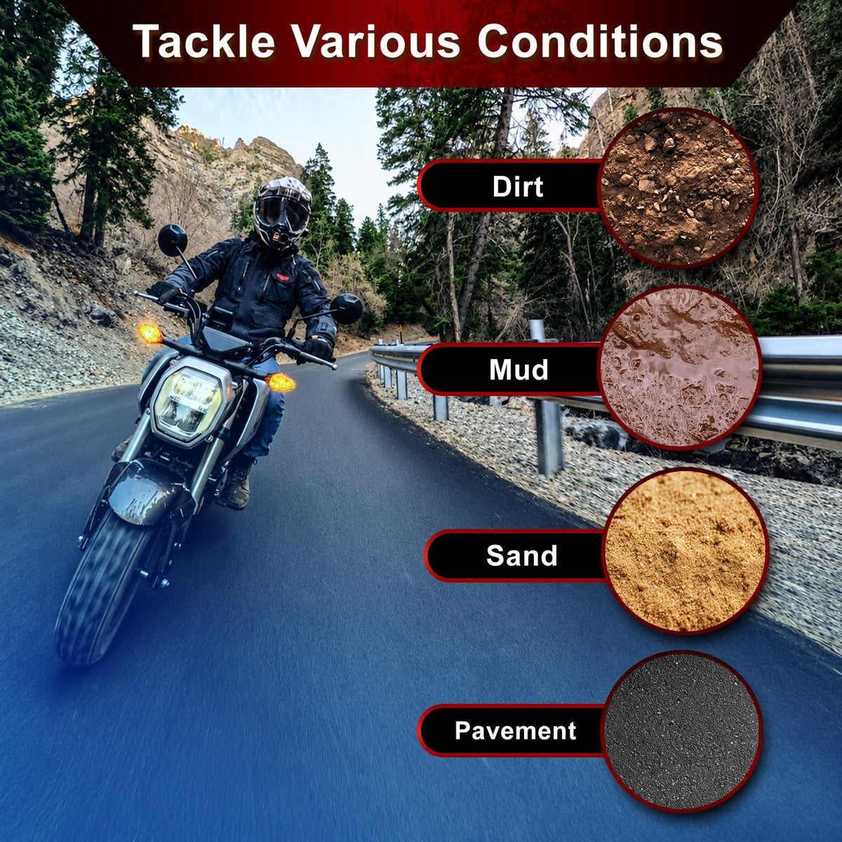 Tusk Waypoint Adventure Motorcycle Tire Set â 90/90-21 Front & 130/90-17 Rear (68R) Tube Type