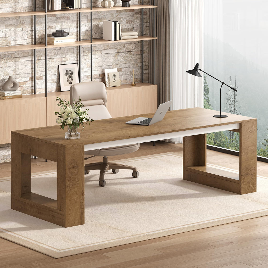 63 inch Rectangular Executive Desk with Spacious Desktop