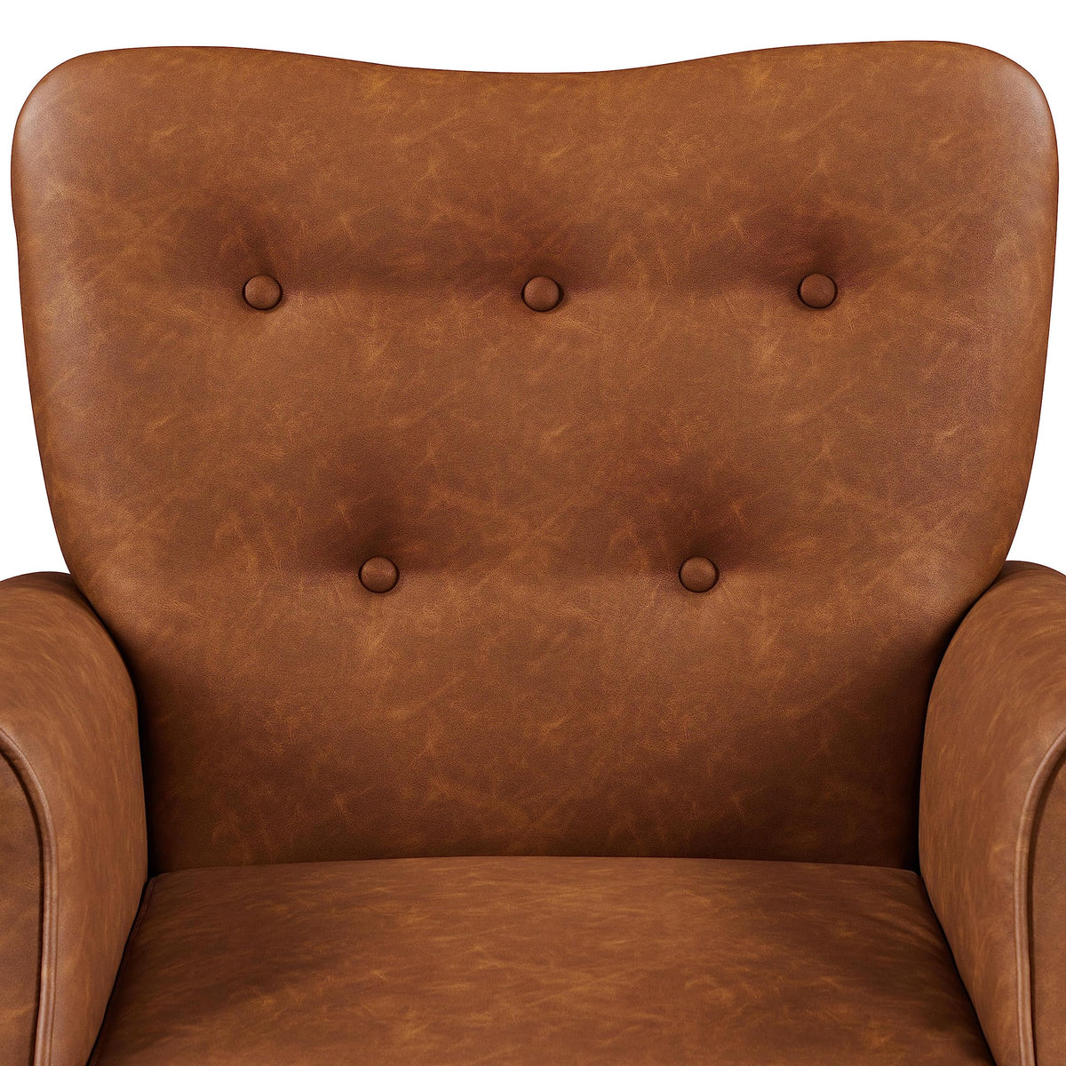Yaheetech High Back Accent Chair Set of 2 with Rolled Arms, Navy Blue